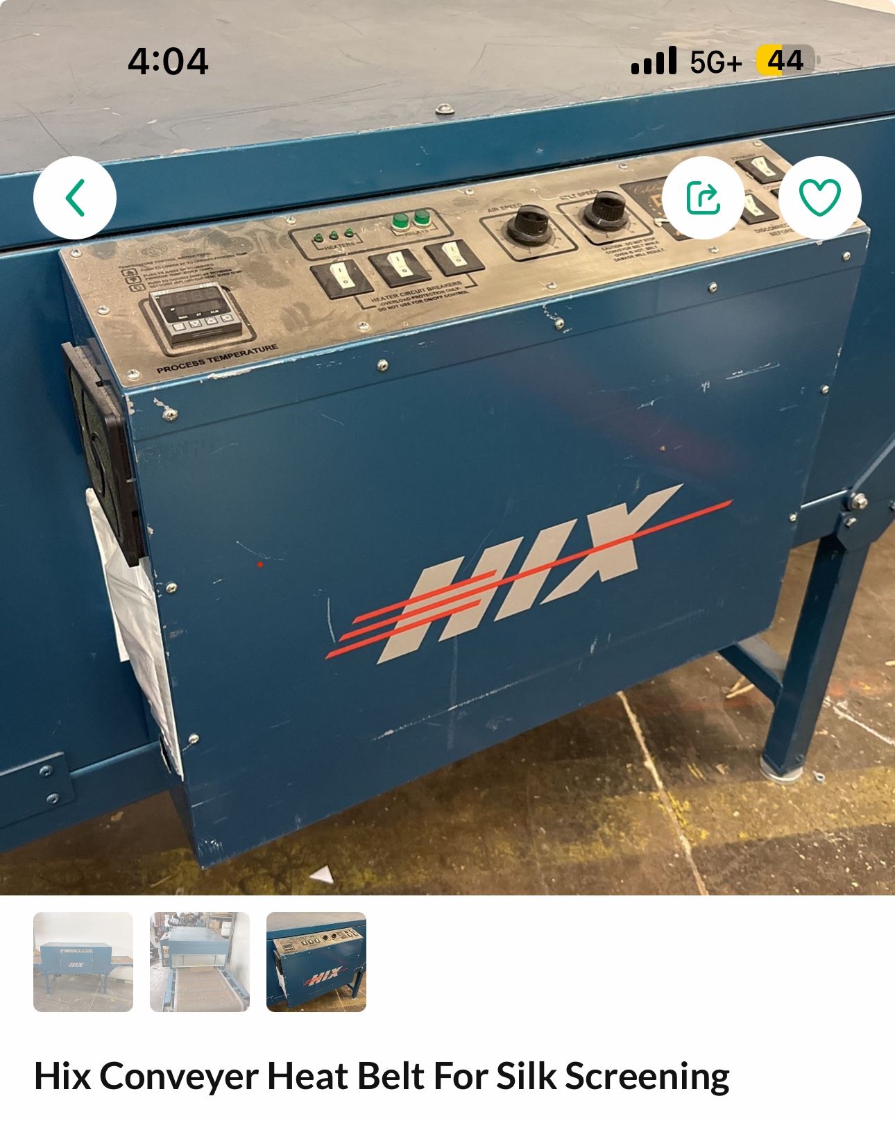 Hix Conveyer Heat Belt Dryer 