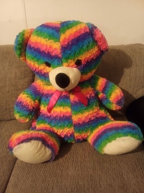 Rainbow Bear by DanDee 22" Stuffed Plush Teddy Bear
