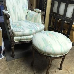 Ladies Chair and Ottoman