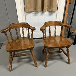 2 Vintage 20th Century Captains Chairs