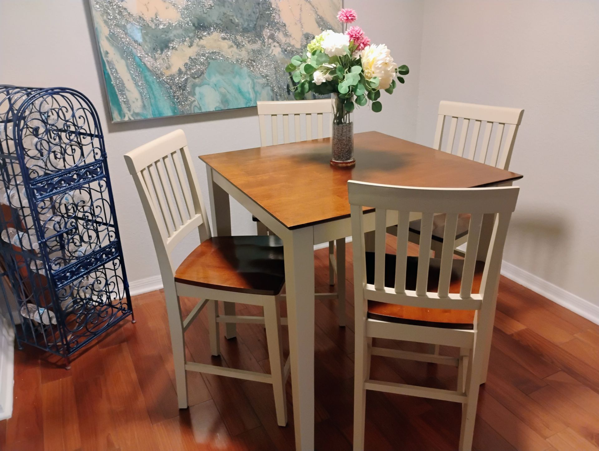 High Top Dining Table and 4 Chairs