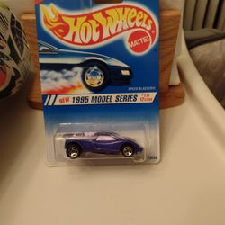 Hot Wheels 1995 Model Series.  Speed Blaster Blue With Pink Engine/ Base.  5 Sp.  Cash Porch Pickup Redmond.