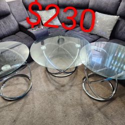 Set Of Glass Tables 