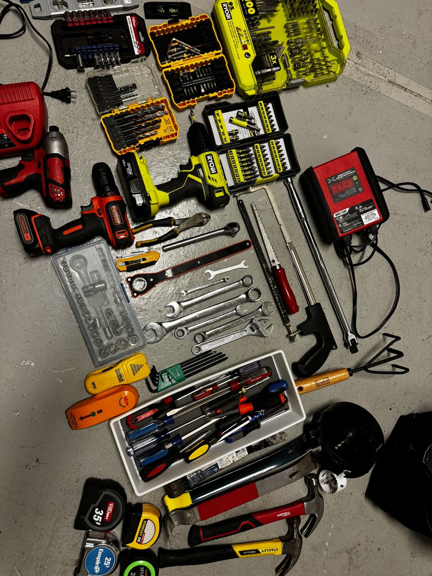 Gran Kit de Herramientas – Ryobi, Milwaukee, Black+Decker, Stanley + Más (Todo Incluido)