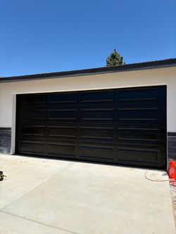 Black Double Raised Panel Garage Door