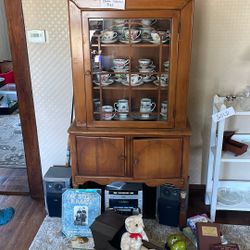 Vintage China Cabinet Alone Or With All Bone China