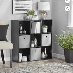 Mainstays 9 Cube Storage Organizer, Black