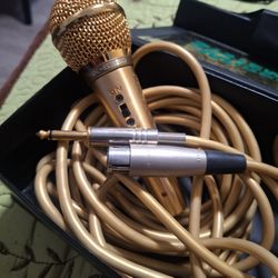 All Gold MICROPHONE Brand New Nk-633g Works Good Sounds Great Rappers Must Have