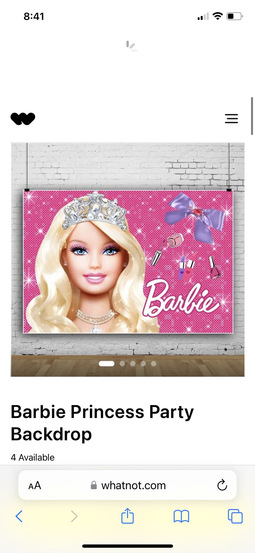 Barbie Party Backdrop 