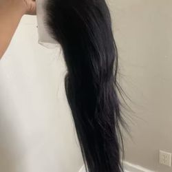 200%Density Frontal Wig For Black Women Brazilian Wigs Human Hair 13x4 Straight HD 24inches