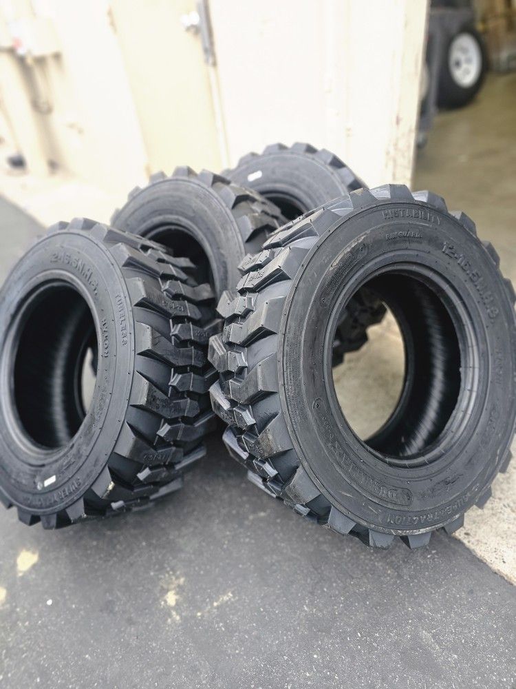 New Each 12-16.5 Bobcat Tractor Tires
