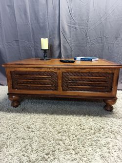 Wooden Coffee Table with Storage