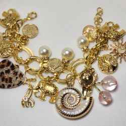 Gold Chunky Charm Bracelet