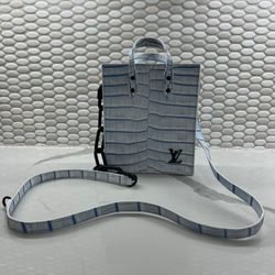 Louis Vuitton Crocodile Sac Plat Blue | Limited Edition | Never Used | w/Receipt