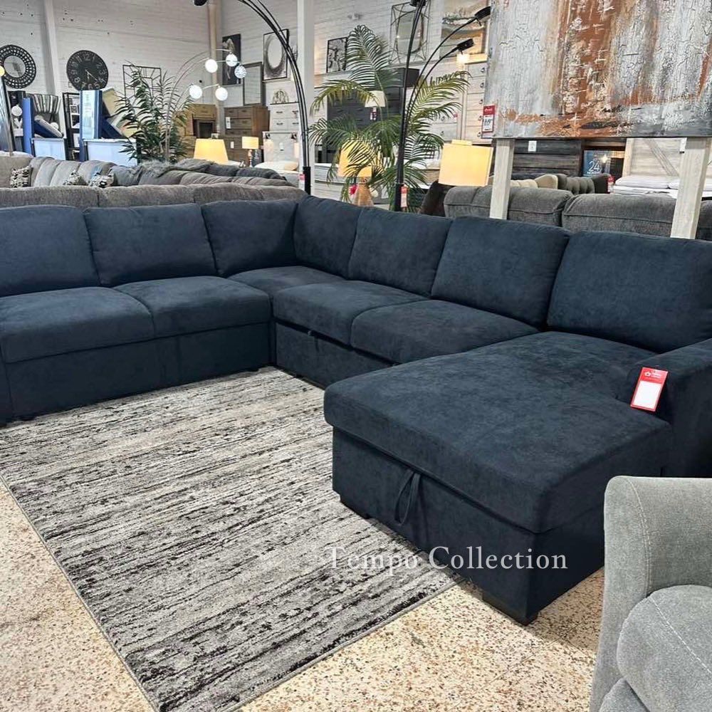 3 Pcs Sofa Bed Sectional, Sleeper and Storage, Living Room Furniture