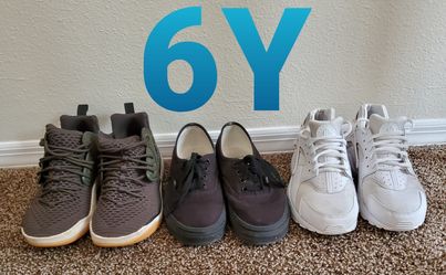 Jordan/Vans/Huarache boy shoes size 6Y