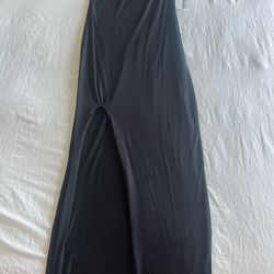 Strapless Black Maxi Dress