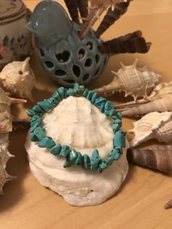 Natural turquoise stone handmade bracelet