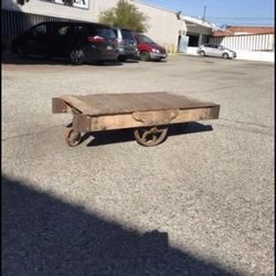 Antique Cart With cast Iron Weeks