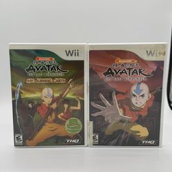 Avatar: The Last Airbender & Burning Earth Wii Games And Cases - Tested And Working