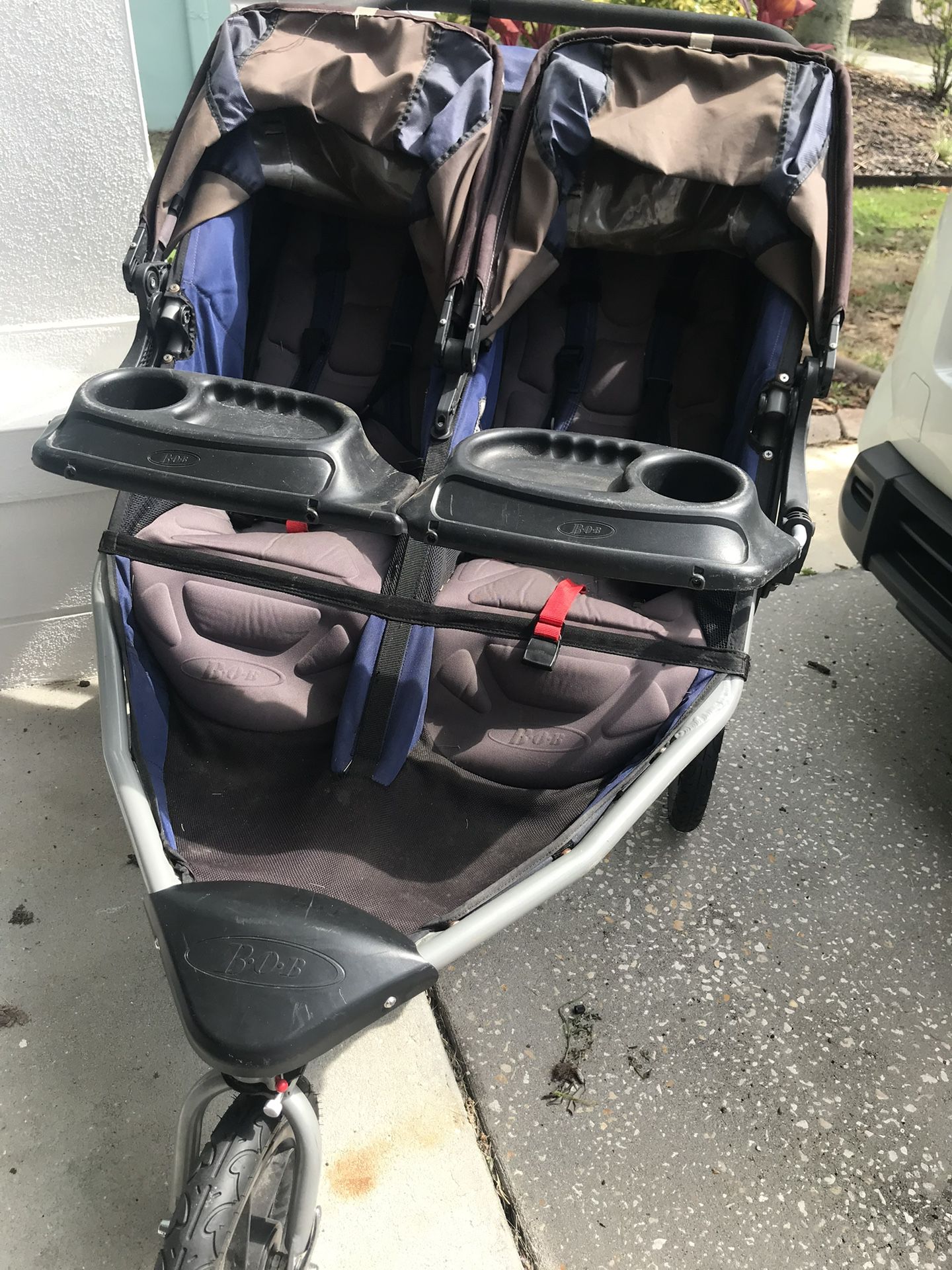Double Bob Stroller With Cup Holders And Double Snack Tray