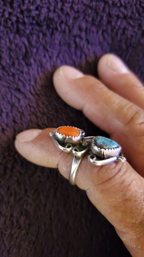 Vintage 60'S Southwestern Silver Ring 