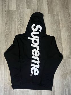 Supreme Black Hoodie with Vertical Logo