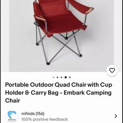 Camping Chair Red   (price X Each)