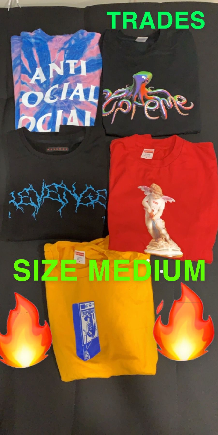 Supreme t shirts size medium authentic