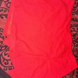 Red skirt with short underneath