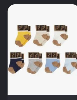Fendi Baby Socks Set of 7