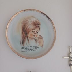 Child Bedtime Prayer 1940's Plate