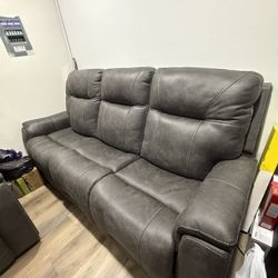 Kingston Steel Gray Sofa And Loveseat