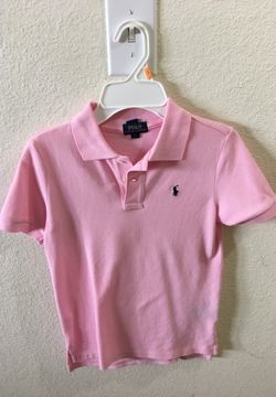 Boys pink polo shirt barely used