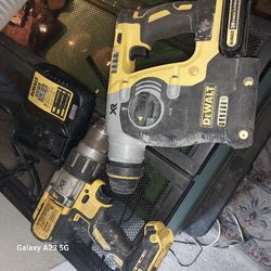 Hammer Drill And Brushless Drill  Battery N Charger Asking 300 Obo