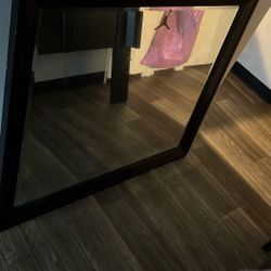 Big wooden brown/black mirror 