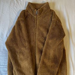 Uniqlo Fleece Jacket SIZE L Mustard Color 