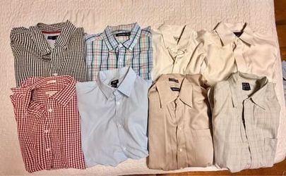Lot of 8 Men's Button-Down Dress Shirts
