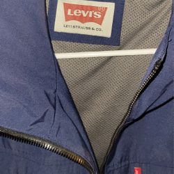LEVI Strauss & Co. Men's Navy Hooded Full Zip Jacket Pockets Size XL