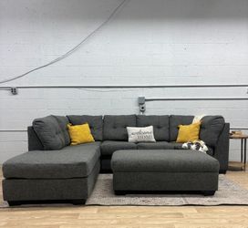 Ashley Furniture Sectional with Storage Ottoman (Delivery Available)