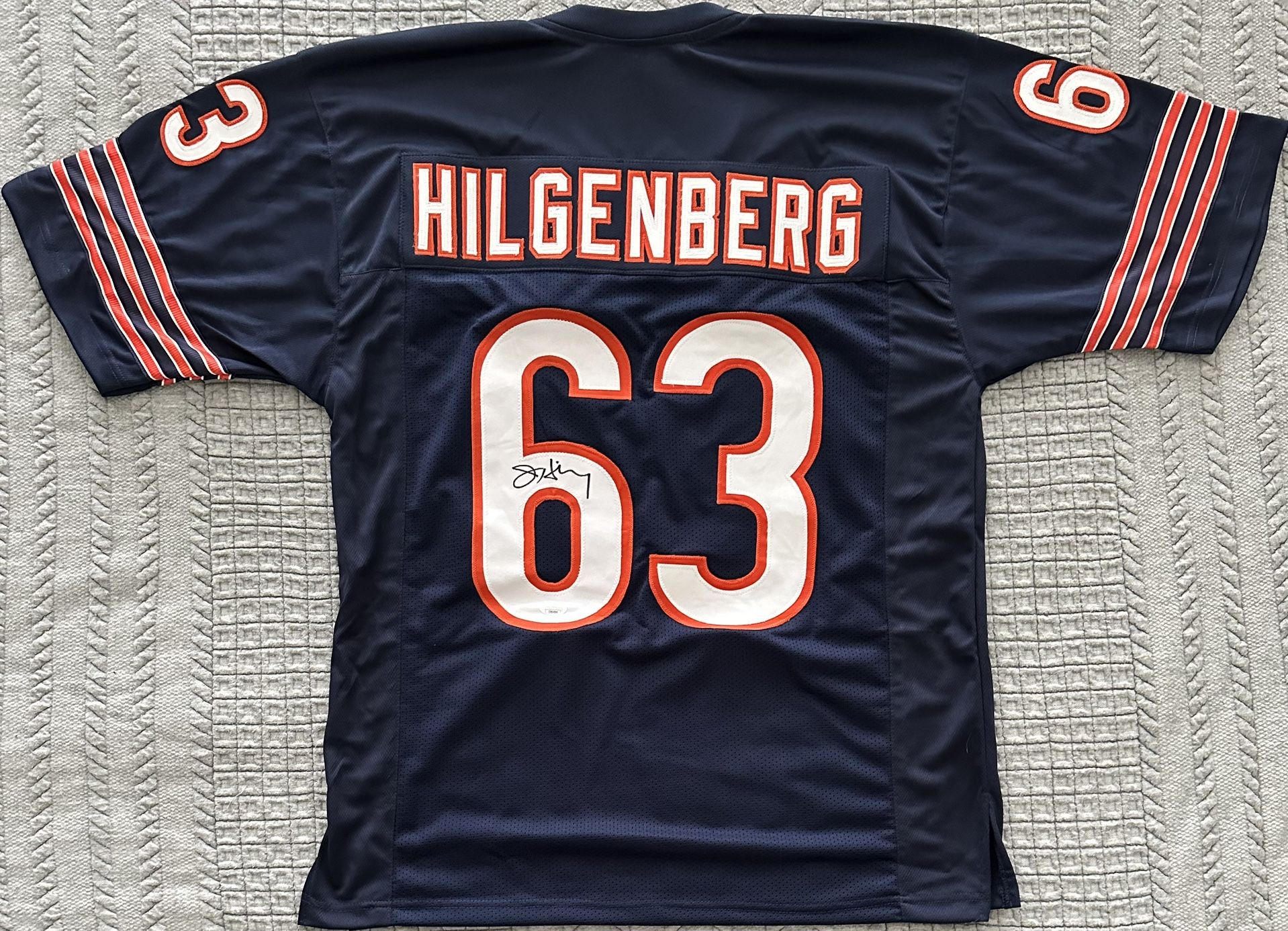 Jay Hilgenberg Signed Chicago Bears Custom Pro Style Jersey JSA COA