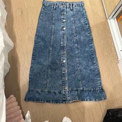 Blue Denim Jean Skirt