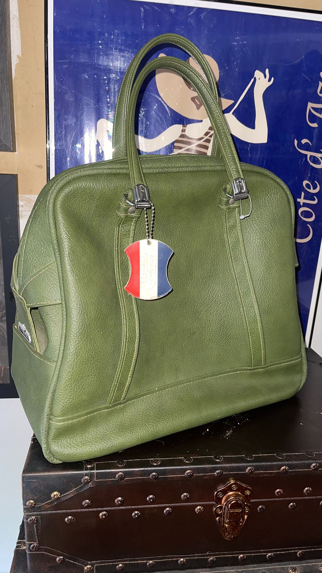 Vintage Green American Tourist Carry On Bag 