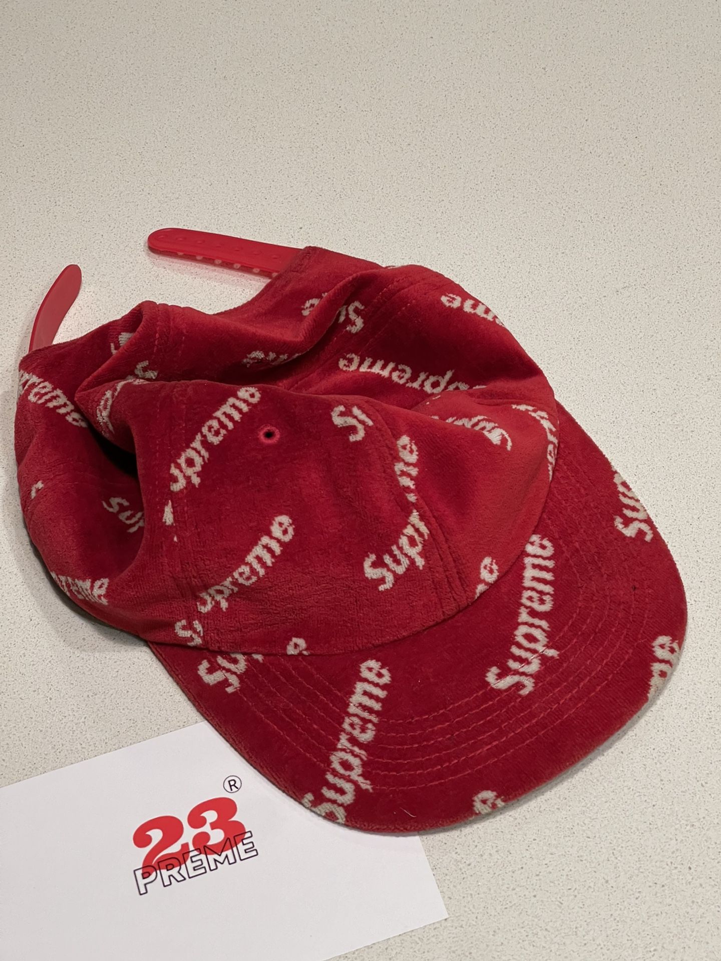 Supreme 5 Panel Velour Hat Jordan