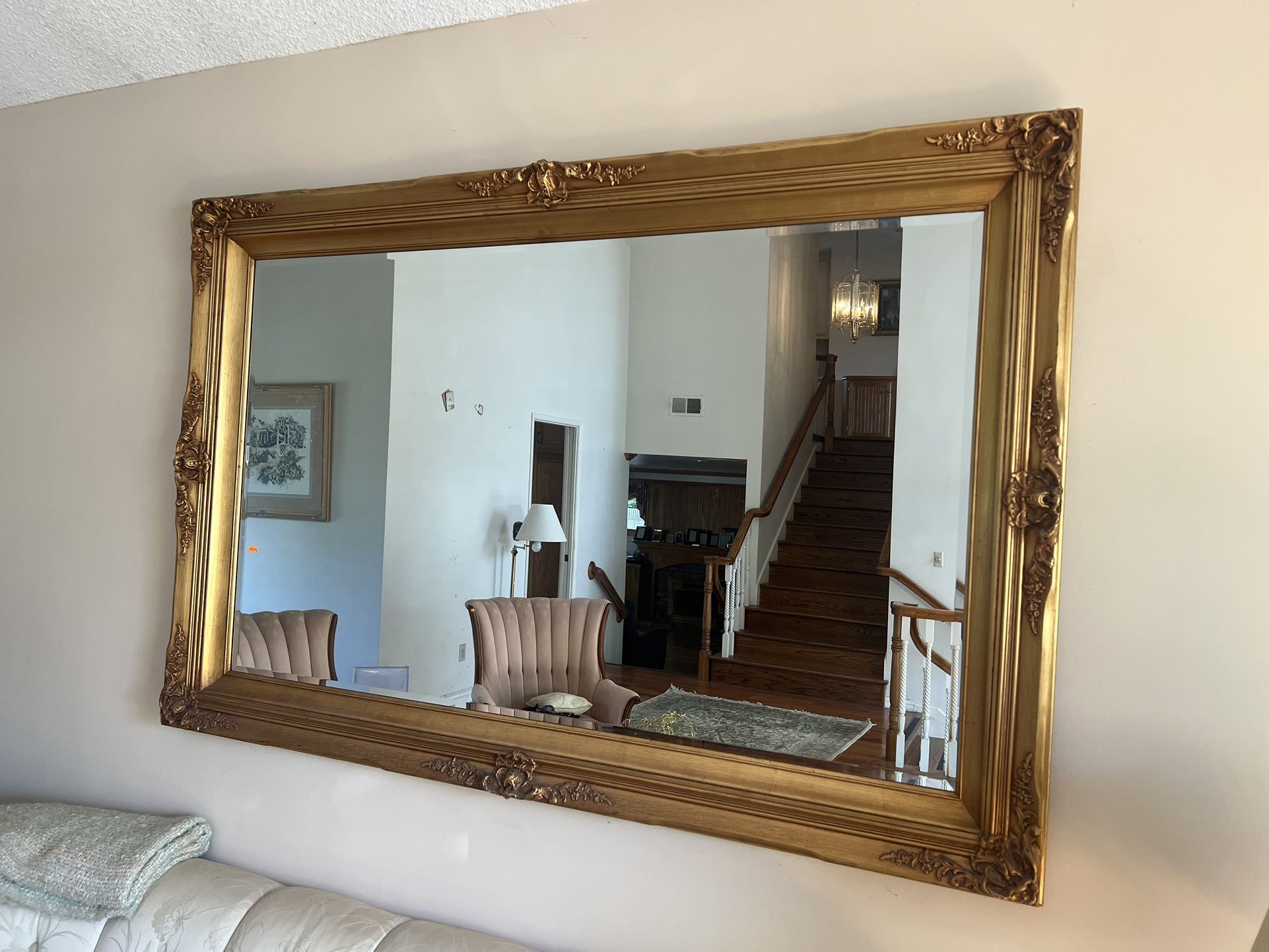 A Large Vintage Beautiful Gold Mirror