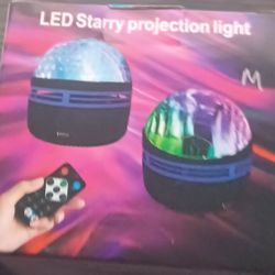 LED Starry Projection Night Light, Multicolor, Remote Control, Model XKL-Q6, USB