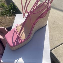 SHEIN Wrap Around Thigh Wedges 