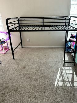 Metal Loft Bed Frame (Twin Size)
