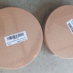 Pair Of Four Pack 8-in High Density Cork Placemats For Hot Works 15 Firm