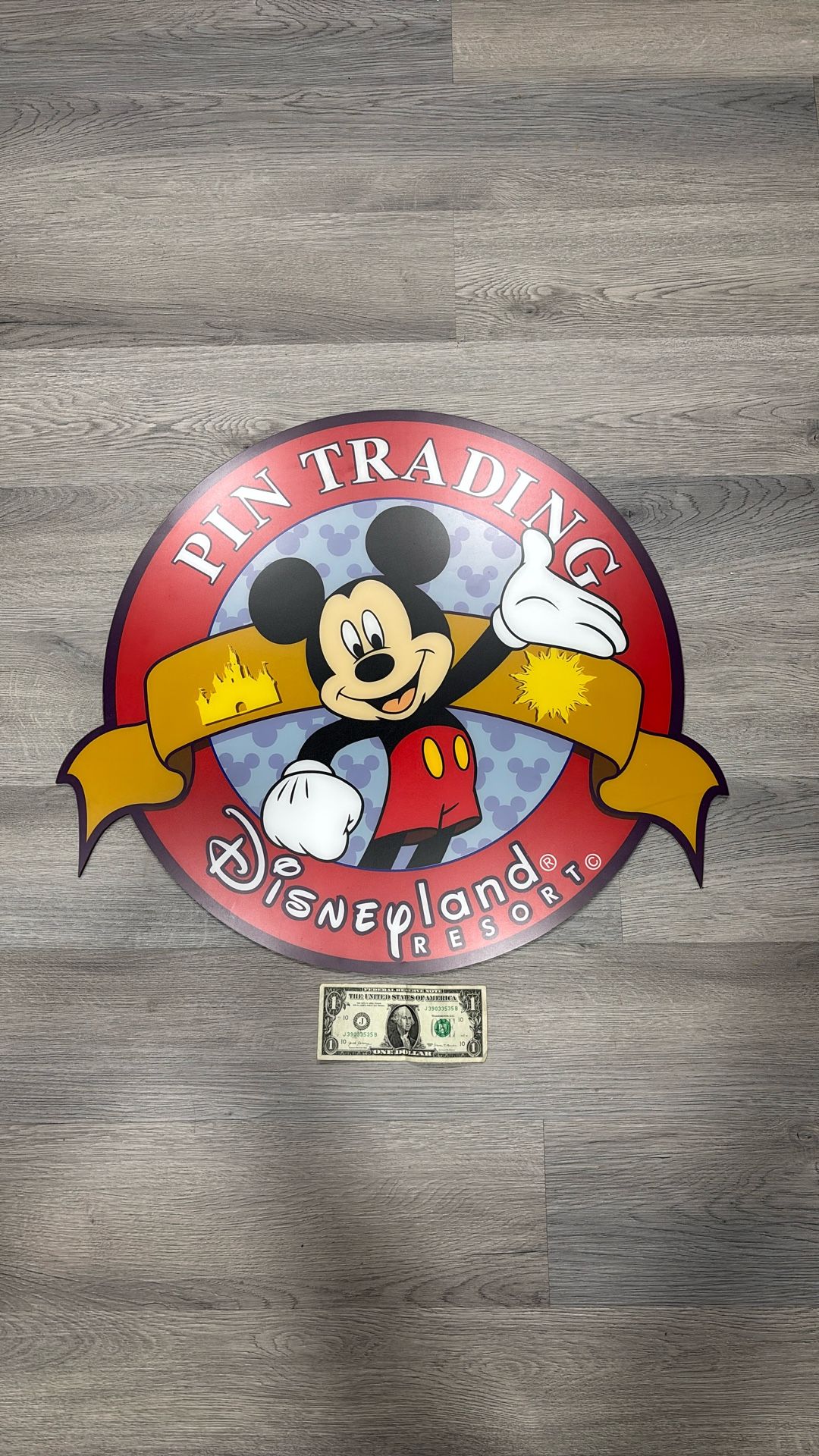 Disney pin trader sign